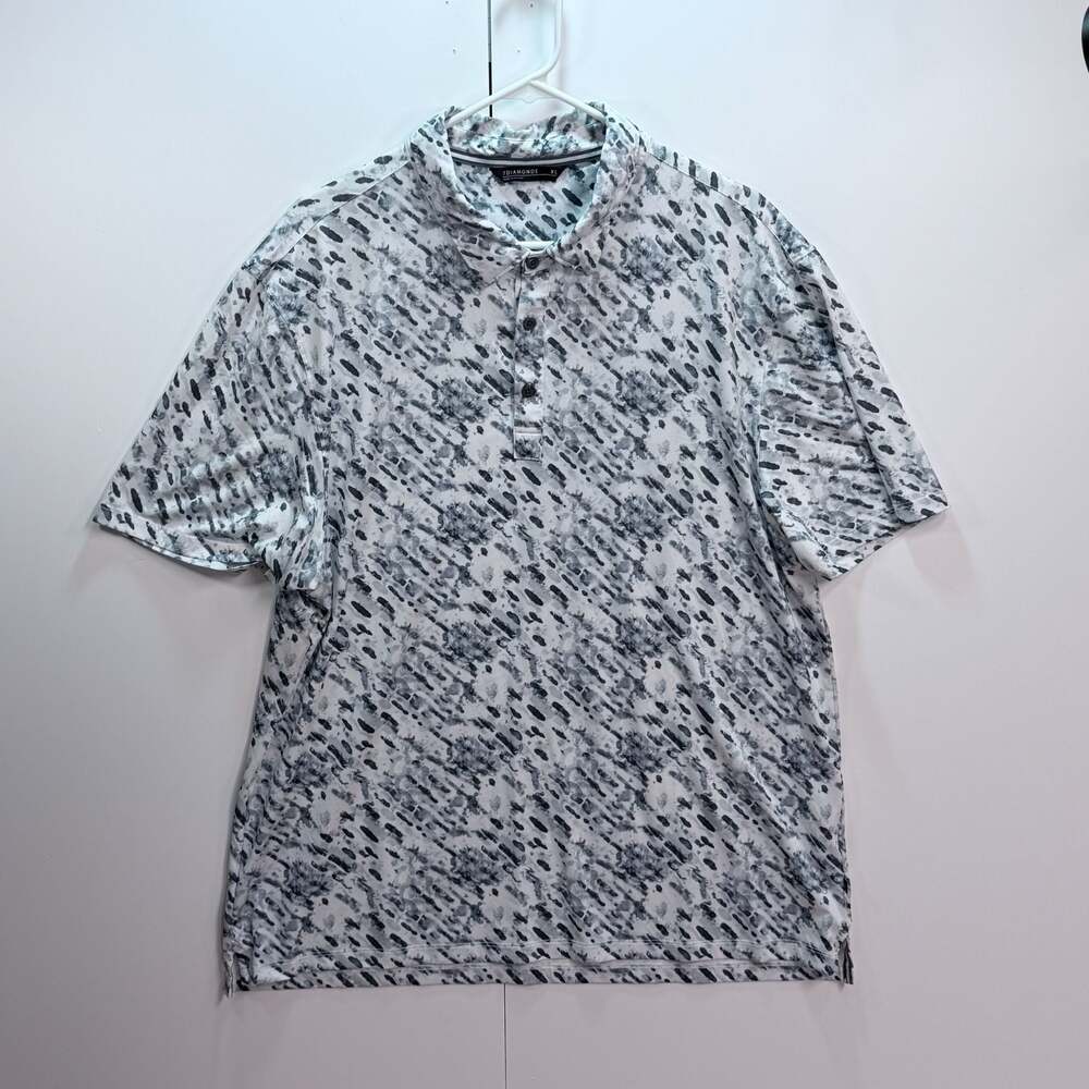 7Diamonds Abstract Print Performance Polo Shirt XL